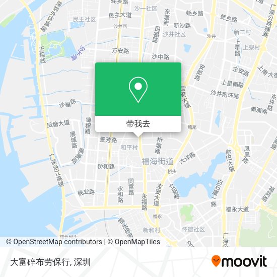 大富碎布劳保行地图