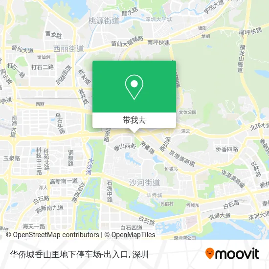 华侨城香山里地下停车场-出入口地图