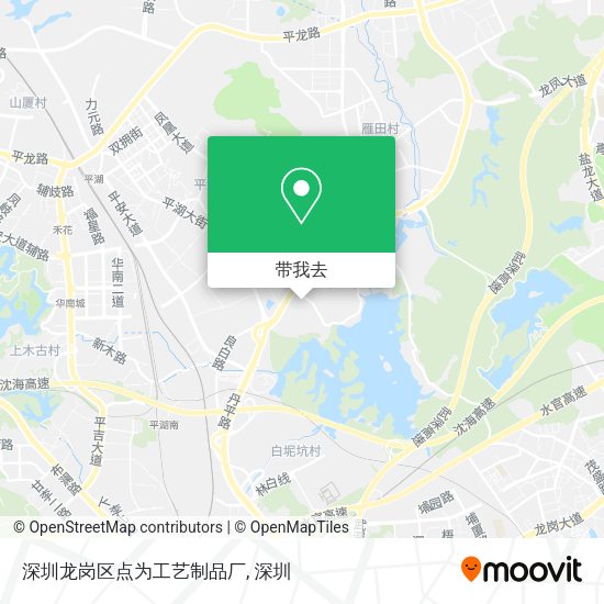 深圳龙岗区点为工艺制品厂地图