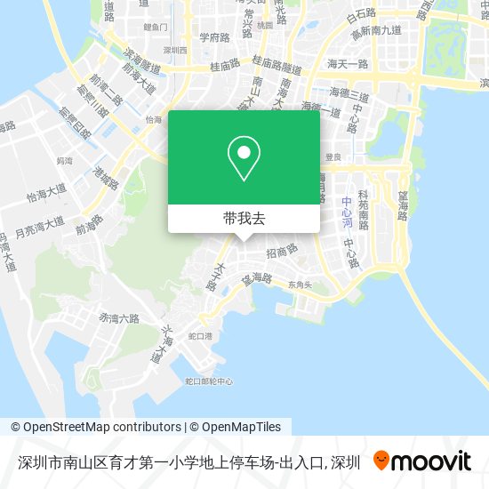深圳市南山区育才第一小学地上停车场-出入口地图