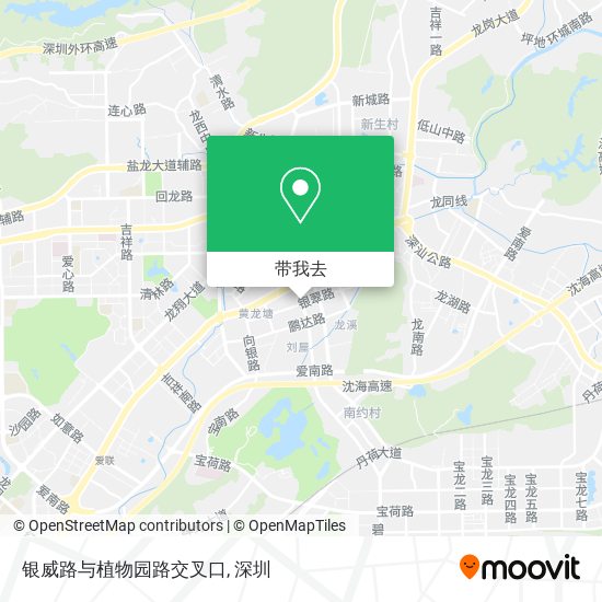 银威路与植物园路交叉口地图
