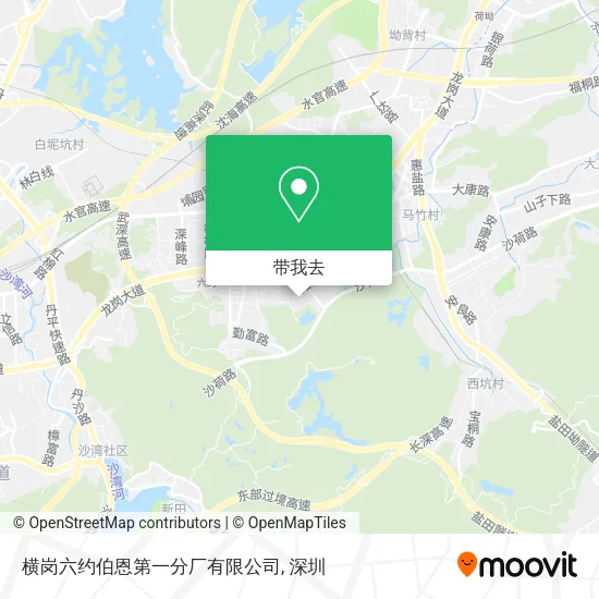 横岗六约伯恩第一分厂有限公司地图
