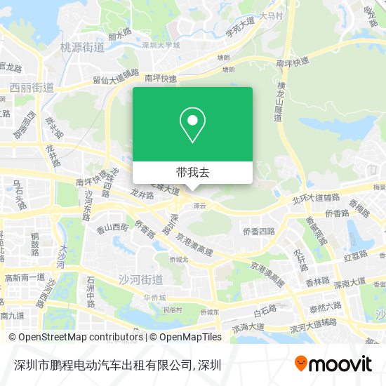 深圳市鹏程电动汽车出租有限公司地图