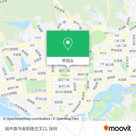 福中路与金田路交叉口地图
