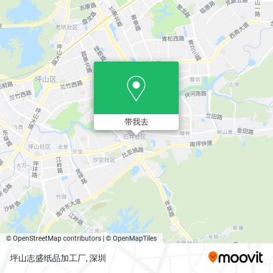 坪山志盛纸品加工厂地图