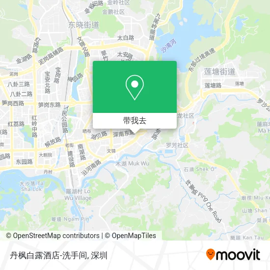 丹枫白露酒店-洗手间地图