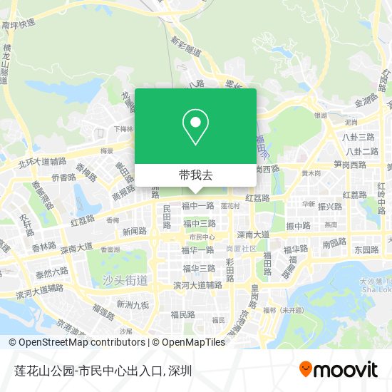 莲花山公园-市民中心出入口地图