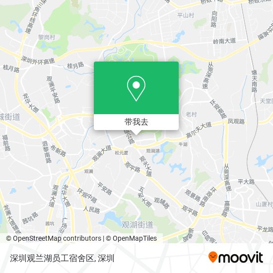 深圳观兰湖员工宿舍区地图