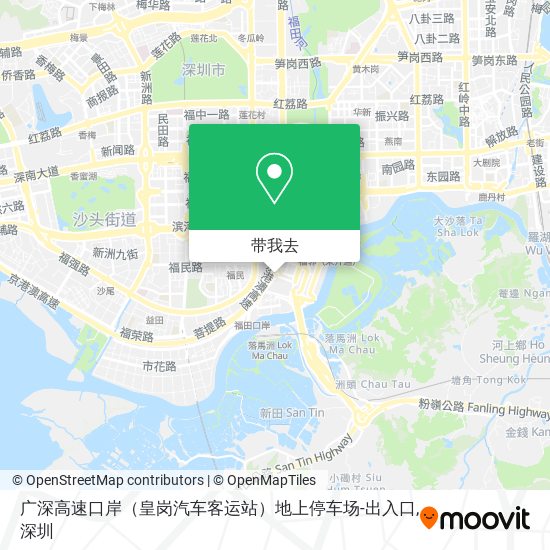 广深高速口岸（皇岗汽车客运站）地上停车场-出入口地图