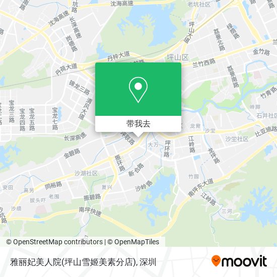雅丽妃美人院(坪山雪姬美素分店)地图
