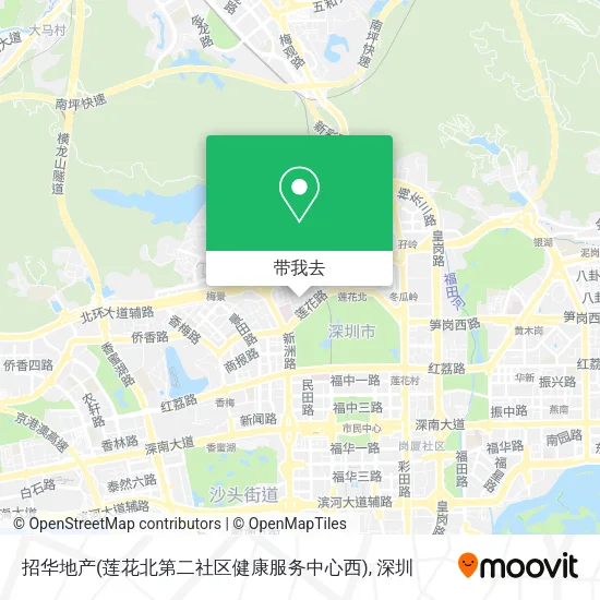 招华地产(莲花北第二社区健康服务中心西)地图