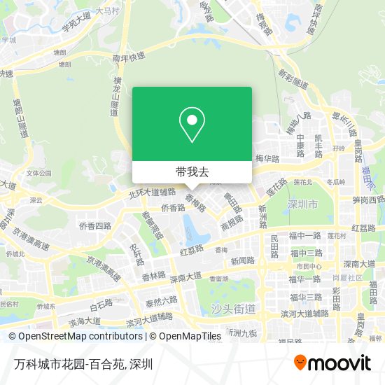 万科城市花园-百合苑地图