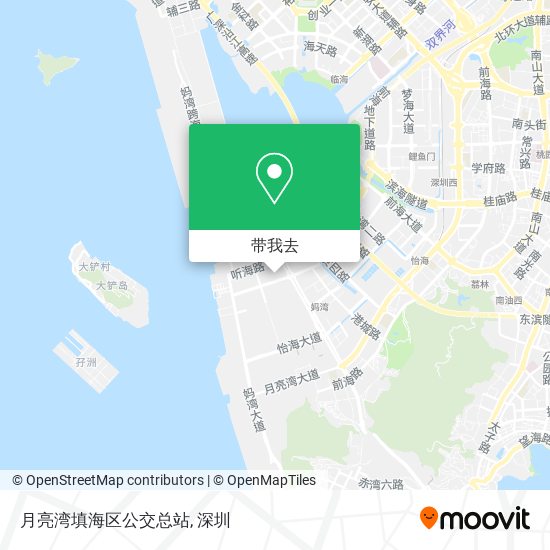 月亮湾填海区公交总站地图