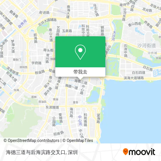 海德三道与后海滨路交叉口地图