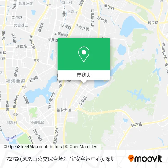 727路(凤凰山公交综合场站-宝安客运中心)地图