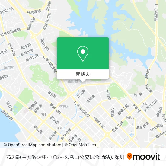 727路(宝安客运中心总站-凤凰山公交综合场站)地图