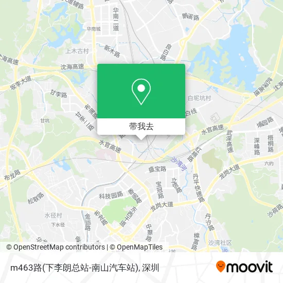 m463路(下李朗总站-南山汽车站)地图