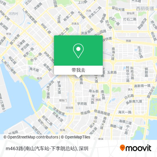 m463路(南山汽车站-下李朗总站)地图