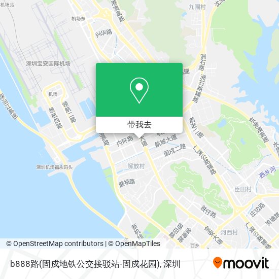 b888路(固戍地铁公交接驳站-固戍花园)地图