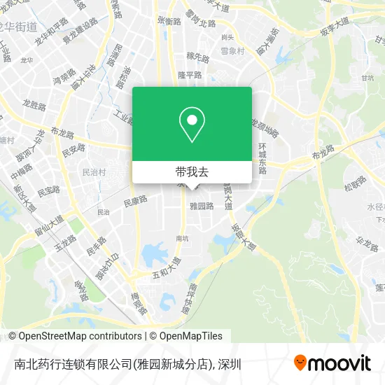 南北药行连锁有限公司(雅园新城分店)地图