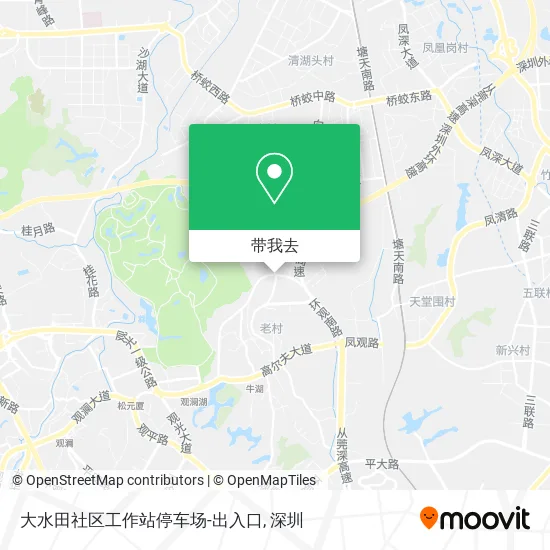 大水田社区工作站停车场-出入口地图
