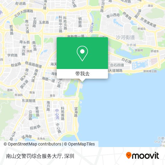 南山交警罚综合服务大厅地图