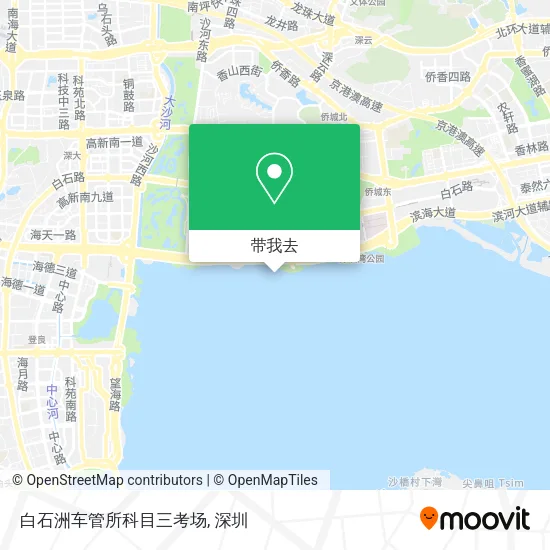 白石洲车管所科目三考场地图