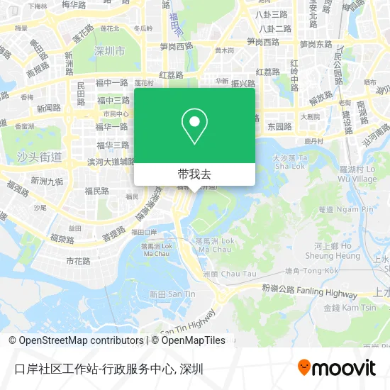口岸社区工作站-行政服务中心地图