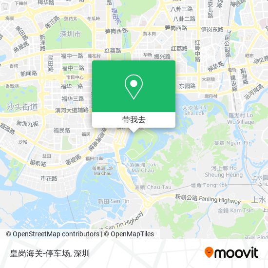 皇岗海关-停车场地图