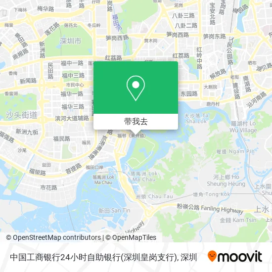 中国工商银行24小时自助银行(深圳皇岗支行)地图