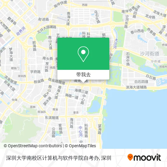 深圳大学南校区计算机与软件学院自考办地图