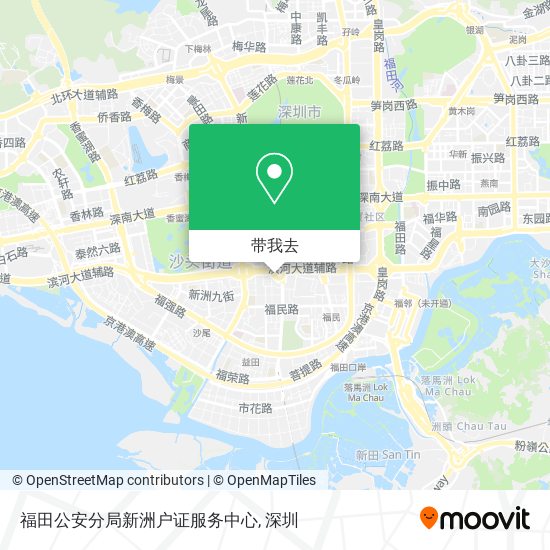福田公安分局新洲户证服务中心地图