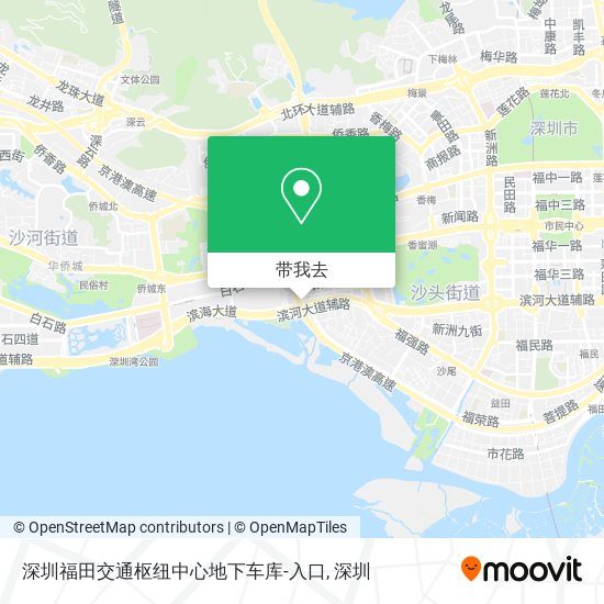深圳福田交通枢纽中心地下车库-入口地图