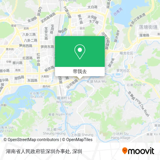 湖南省人民政府驻深圳办事处地图