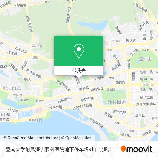 暨南大学附属深圳眼科医院地下停车场-出口地图