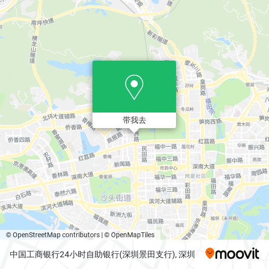 中国工商银行24小时自助银行(深圳景田支行)地图