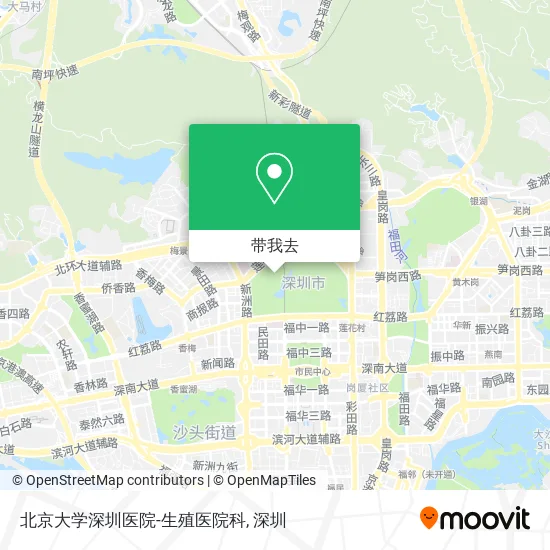 北京大学深圳医院-生殖医院科地图