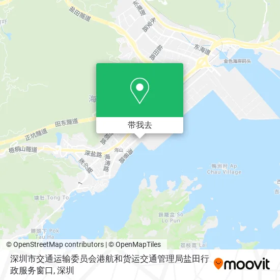 深圳市交通运输委员会港航和货运交通管理局盐田行政服务窗口地图