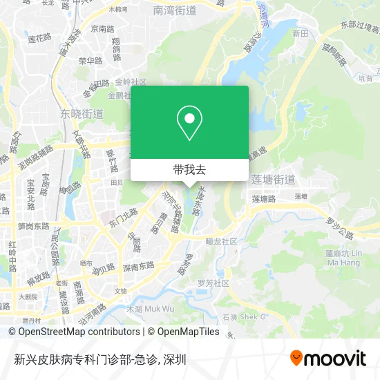 新兴皮肤病专科门诊部-急诊地图