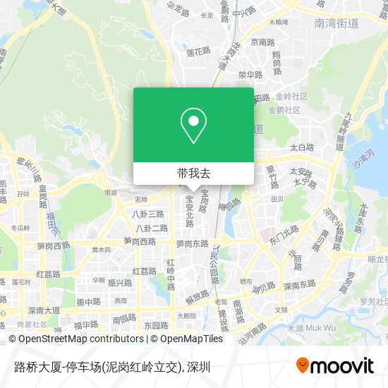 路桥大厦-停车场(泥岗红岭立交)地图