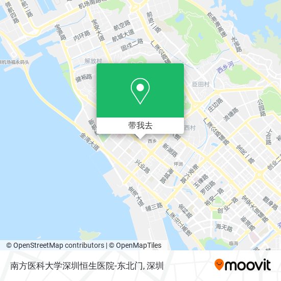 南方医科大学深圳恒生医院-东北门地图