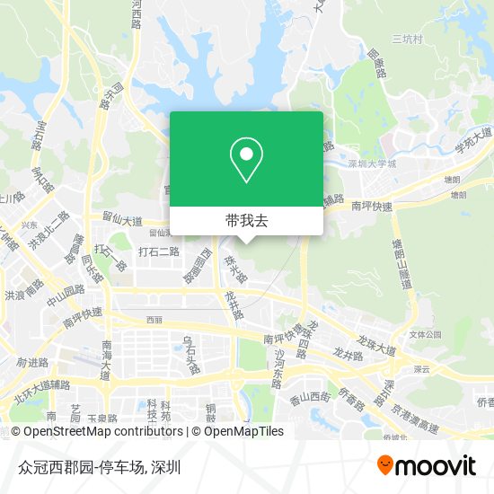 众冠西郡园-停车场地图