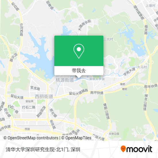 清华大学深圳研究生院-北1门地图