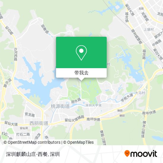 深圳麒麟山庄-西餐地图