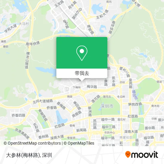 大参林(梅林路)地图