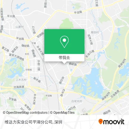 维达力实业公司平湖分公司地图