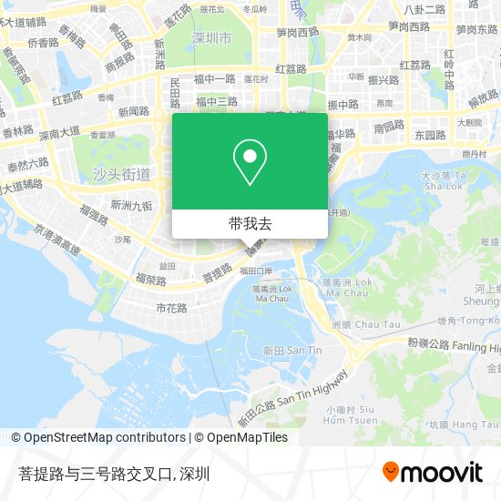 菩提路与三号路交叉口地图