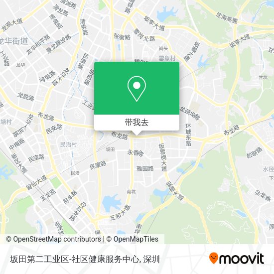 坂田第二工业区-社区健康服务中心地图