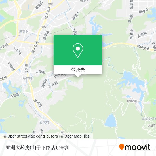 亚洲大药房(山子下路店)地图