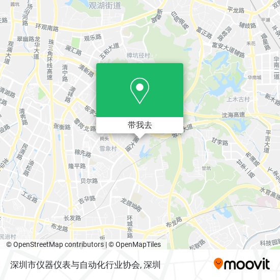 深圳市仪器仪表与自动化行业协会地图